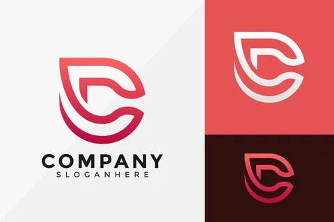Letter C Monogram Logo Design, Brand Identity Logos Designs Vector Illustrati Stock Illustration