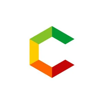 Letter C Polygonal Logo Template Illustration Design. Vector EPS 10. Stock Illustration