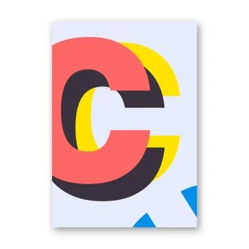 Letter C poster Stock Illustration