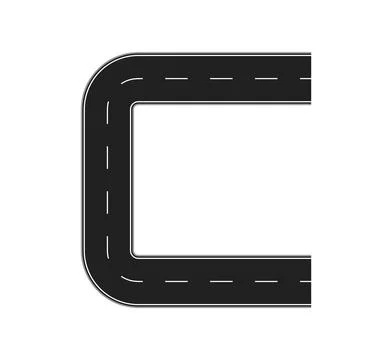 Letter C road font type, asphalt path way Stock Illustration