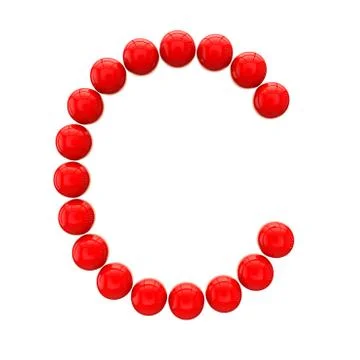 Letter "C" from spheres Stock Illustration