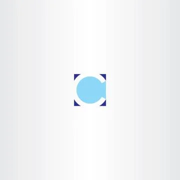 Letter c square blue logotype element Illustrazione stock