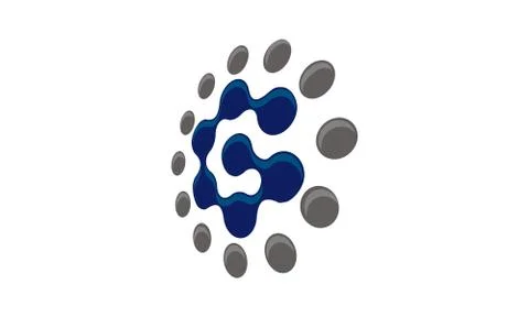 Letter C Technology Stock-Illustration