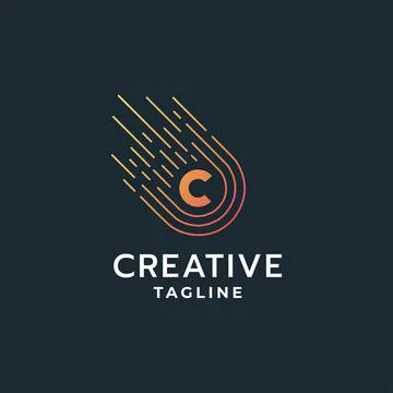 Letter C technology logo design Stock Illustration