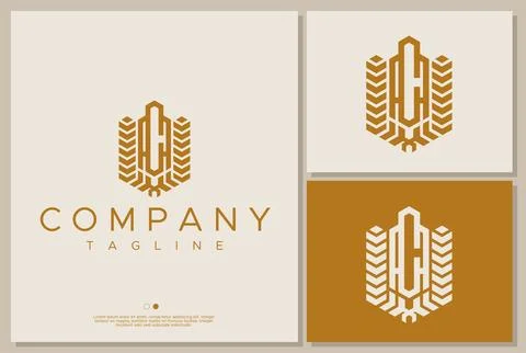 Letter CA AC C A logo design template. Modern AC CA logo vector graphic. Stock Illustration