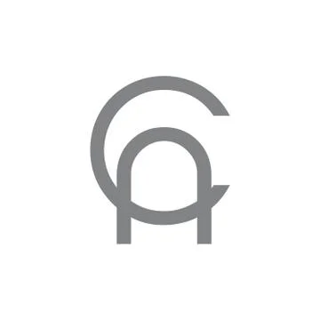 Letter ca simple line logo vector Illustrazione stock