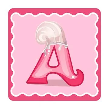 Letter  a candies Stock Illustration