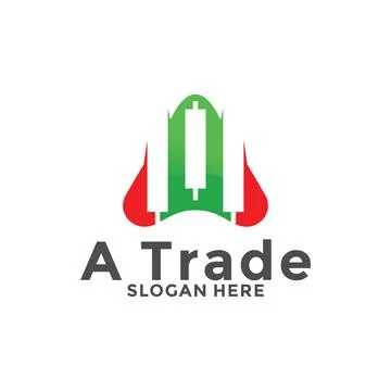 Letter A with candlestick combination, usable for trade, finance and compan.. Stock Illustration