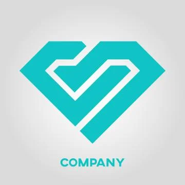 Letter CB diamond logo Stock Illustration