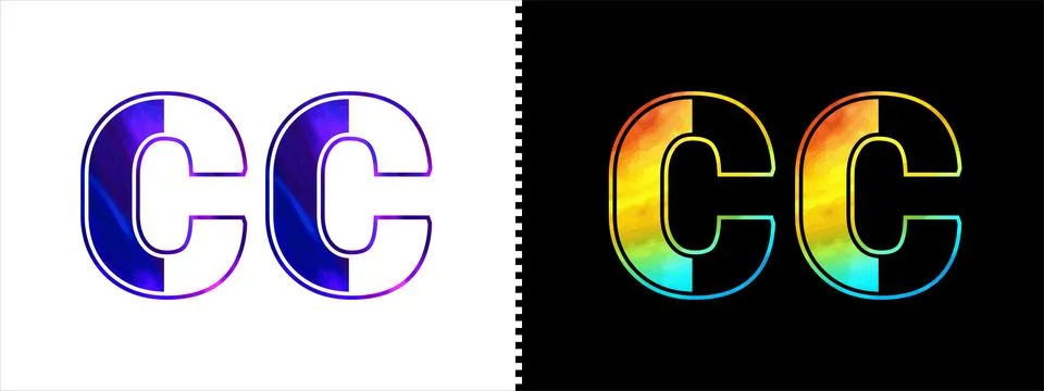 Letter CC logo design vector template. Creative modern luxurious logotype f.. Stock Illustration