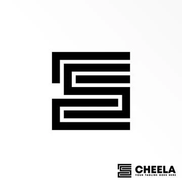 Letter CCS logo free vector stock. Square abstract design concept. Illustrazione stock