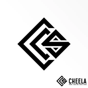 Letter CCS logo free vector stock. Rectangular abstract design concept. Stockillustratie