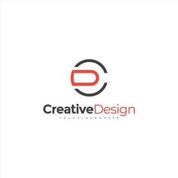 LETTER CD LOGO Icon Design Template Initial CD DC Logo Stock Illustration