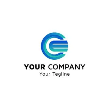 Letter CE image, idea of logo design Stock Illustration