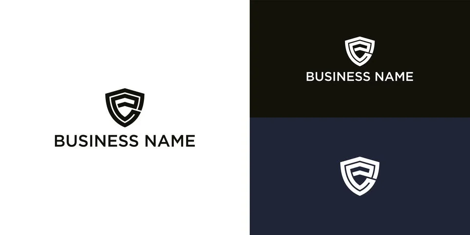 Letter CE Shield Logo – Modern Minimalist Business Branding Design Stock-Illustration