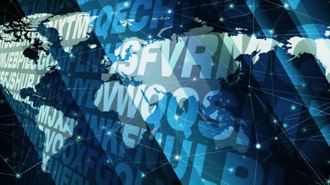 Letter chaos and typography pattern educational concept of modern art and design Stock Footage 260734784