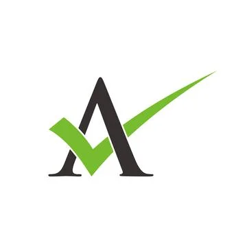 Letter A Check Mark Logo Template Illustration Design. Vector EPS 10. Stock Illustration