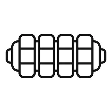 Letter cipher icon outline vector. Data encryption Illustrazione stock