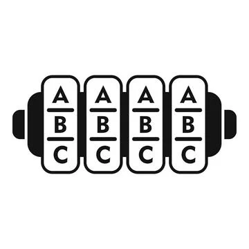 Letter cipher icon simple vector. Data encryption Illustrazione stock