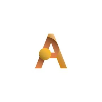 Letter A with circle Stock Illustration