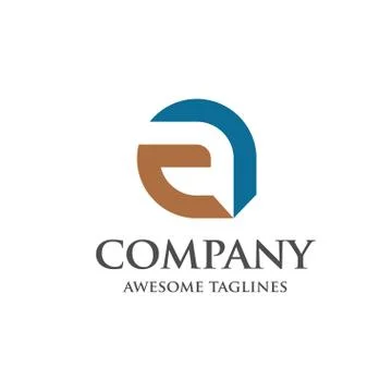 Letter a with circle logo Stock Illustration