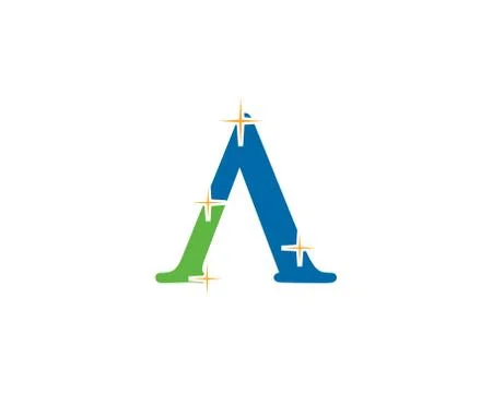 A letter cleaning logo Ilustración de archivo