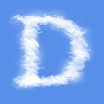 Letter of Clouds Illustrazione stock