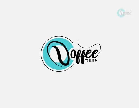Letter Coffee logotype on white background in vector illustration Stock Illustration
