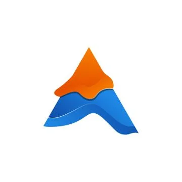 Letter a colorful vector design template illustration 스톡 일러스트