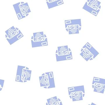 Letter compliance glyph vector seamless pattern Stockillustratie