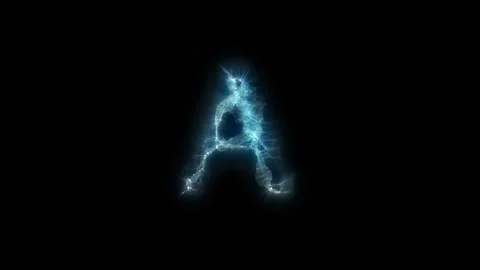 The letter A composed of abstract energy. Video stock 147000053