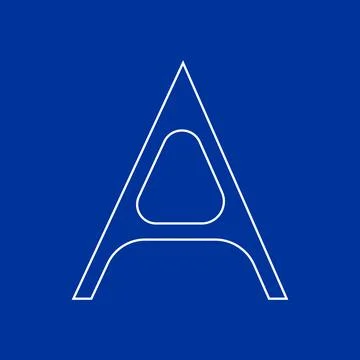 Letter A conceptual text design logo template design Illustrazione stock