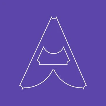 Letter A conceptual text design logo template design Stock Illustration