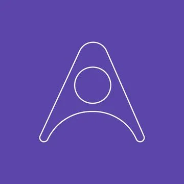 Letter A conceptual text design logo template design Stock Illustration