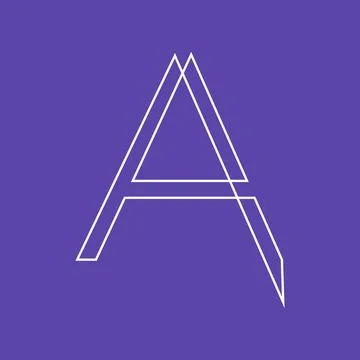 Letter A conceptual text design logo template design Illustrazione stock