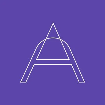 Letter A conceptual text design logo template design. Stock Illustration