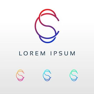 Letter CS Logo Design vector sign. symbol icon. logotype. design template. Stock Illustration