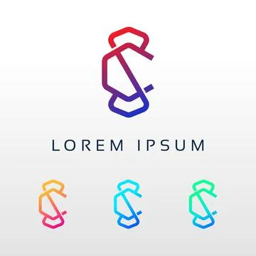 Letter CS Logo vector sign. symbol icon. logotype. design template. Elegant Stock Illustration