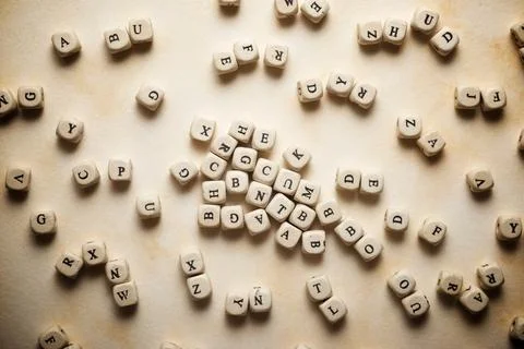 Letter cubes view Stock Photos