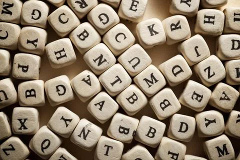 Letter cubes view Stock Photos