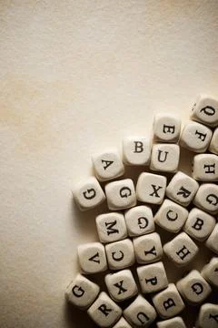 Letter cubes view Stock Photos