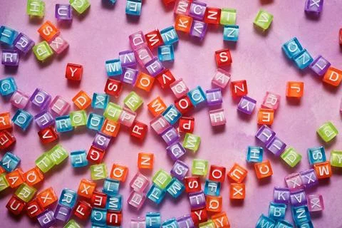 Letter cubes view Stock Photos