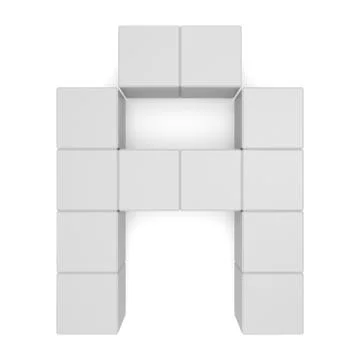 Letter a cubic white Illustrazione stock