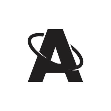 Letter a curves motion logo vector Stock Illustration