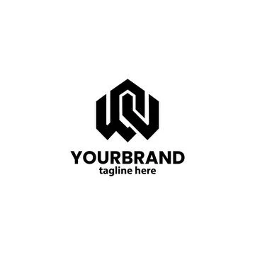 Letter CW modern logo design vector イラスト素材