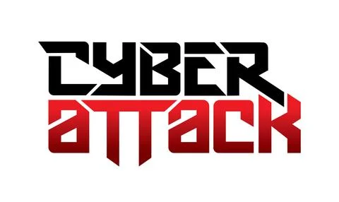Letter cyber attack design vector Stock Illustration