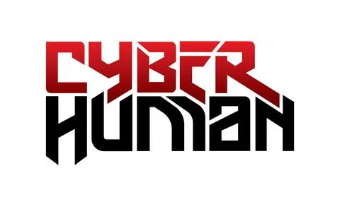 Letter cyber human design vector Stock Illustration