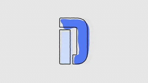 Letter D. 4K video. Alpha channel, transparent background. Contrasting symbol Stock Footage 159467213