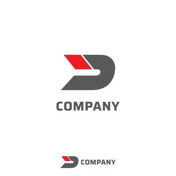 Letter D Alphabetic Logo Design Template Illustrazione stock