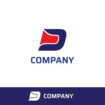 Letter D Alphabetic Logo Design Template Ilustração Stock